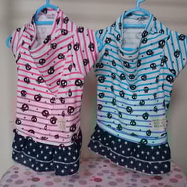 ラッフルスリーブトップス