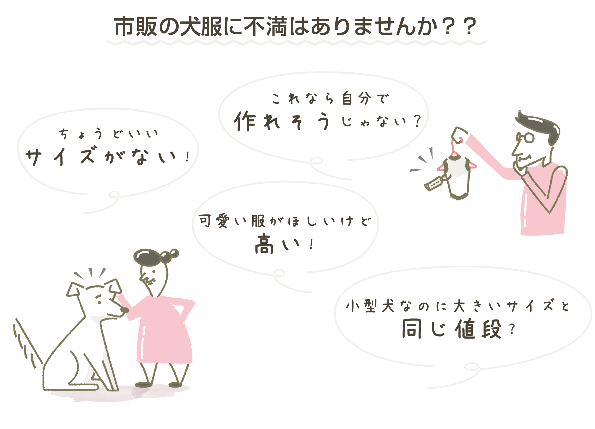 市販の犬服に不満はありませんか??