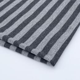 カットクロス:ボーダー天竺ニット ブラック