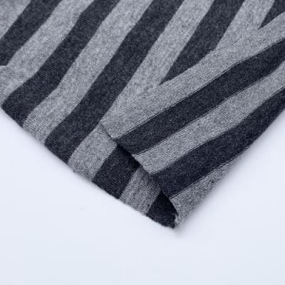 カットクロス:ボーダー天竺ニット ブラック
